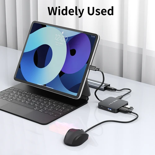 Imagen 2 del producto ACASI 6-en-1 USB C Hub estación de acoplamiento 4K 30Hz tipo C a HDMI compatible con estación de acoplamiento para ordenador portátil PD 100W USB C divisor para MacBook