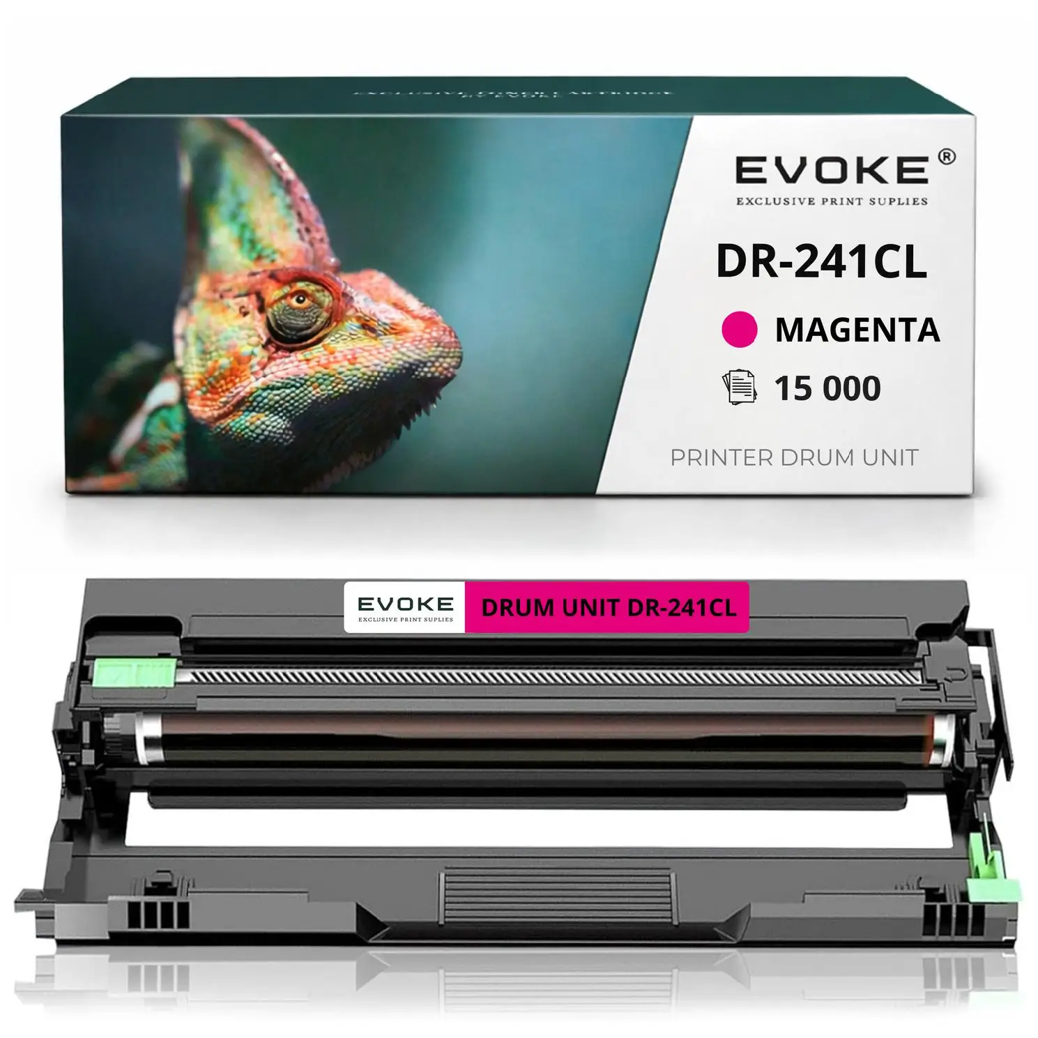 Evoke Compatibele Drum voor Brother Dr-241Cl Dr241Cl Magenta 15000 Pagina's Hl-3140Cw 3150Cdw/3170Cdw Mfc-9140Cdn