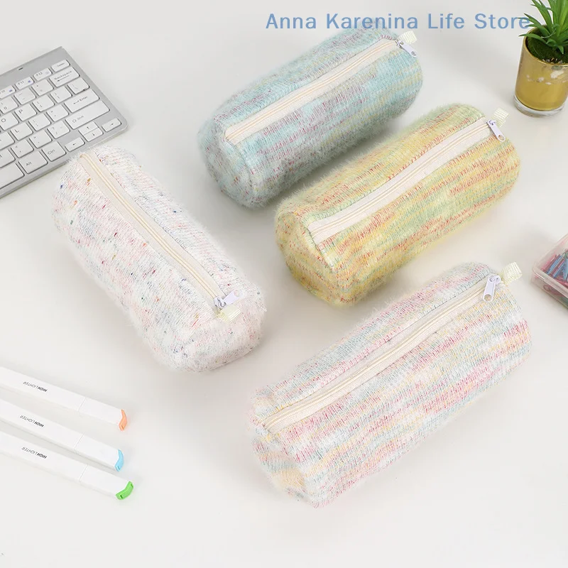 Multifunctional Plush Pen Case; Cute Cartoon Design; Large Pencil Storage for Students; Special Gift