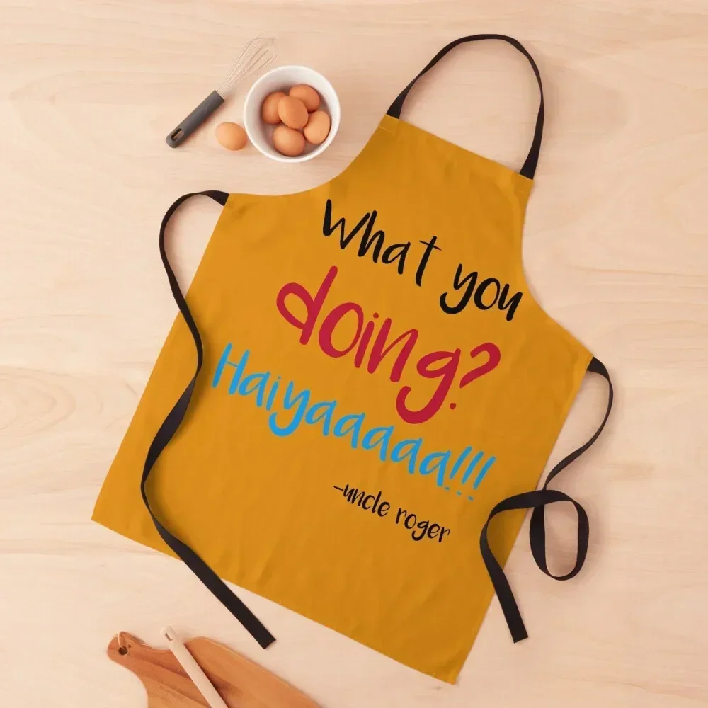 Funny Quote What You Doing? Haiyaaaa!!! Apron professional hairdresser kitchen utensil Apron