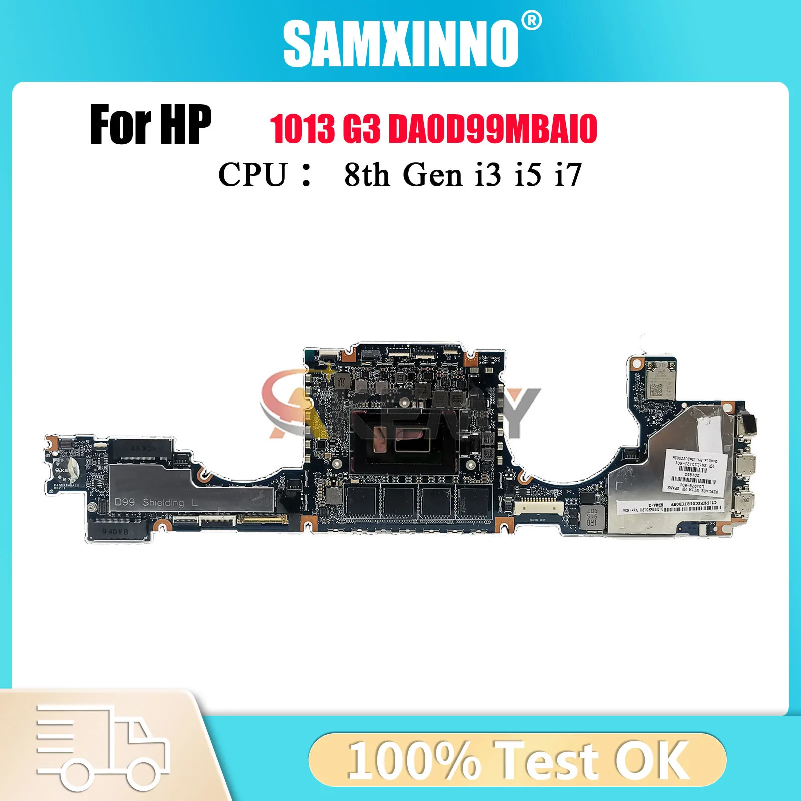 

DA0D99MBAI0 для ноутбука HP Elite X2 1013 G3, материнская плата с процессором i5 i7 8-го поколения, 8 ГБ ОЗУ L31339-601 L31978-601, 100% полностью протестировано