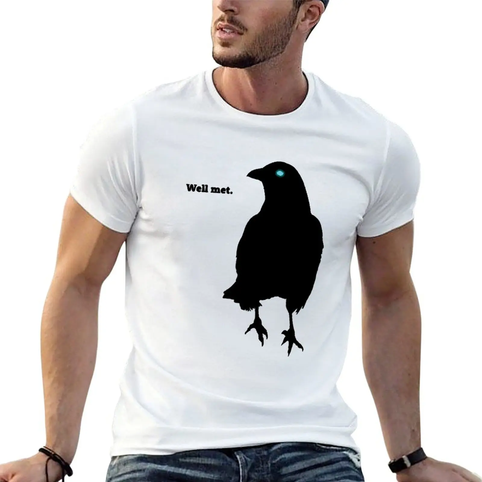 Well met Hugin T-Shirt man t shirt graphic t shirt man plain T-Shirt