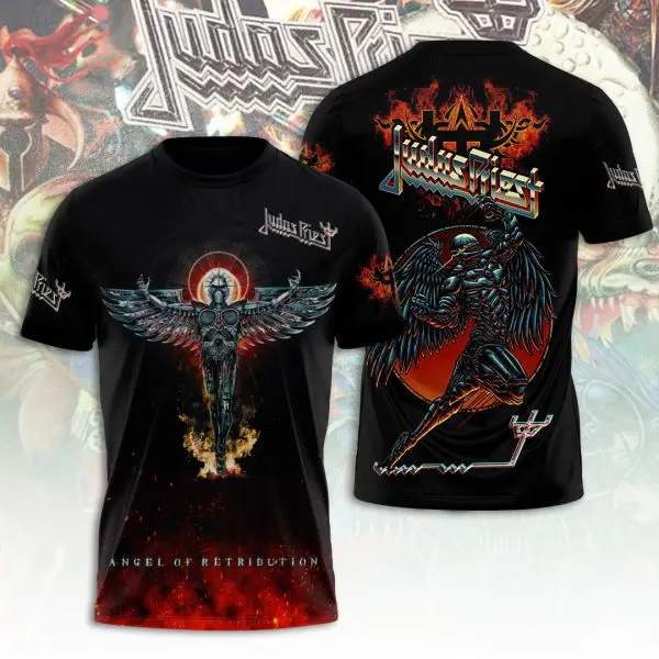 New Men\'s T-shirt Popular Band Judas Priest 3D Printed t shirts Men Women Hip Hop Short Sleeve Tee Oversized Street Top Clothing