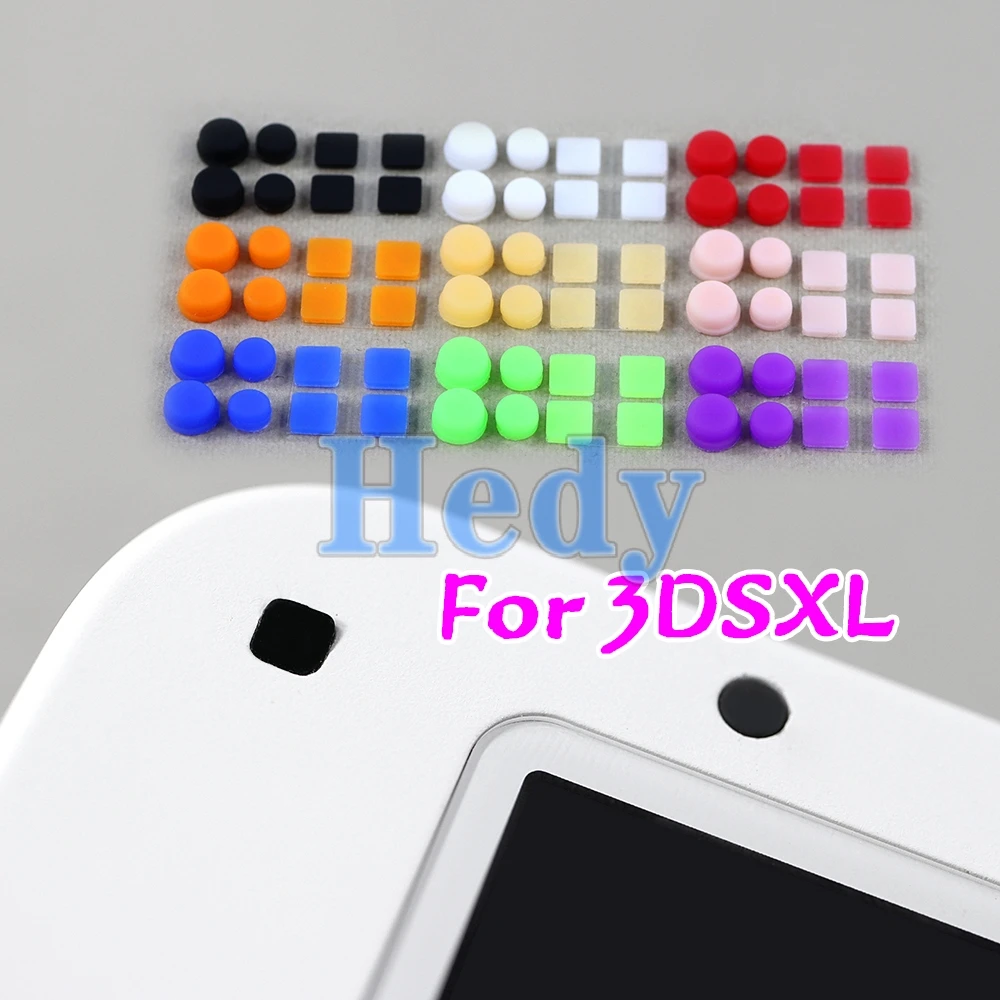 2sets New Upper and Lowe Screw Rubber Feet Cover For 3DSLL/3DS XL Screw Dust Plug Cover Rubber Plug