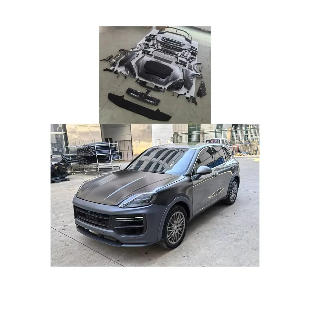Facelift for Cayenne 2015-2017 958.2 to 2024 2025 9Y0.2 Turbo GT SD Rear Lip Includes Front  Headlamps Body Kit