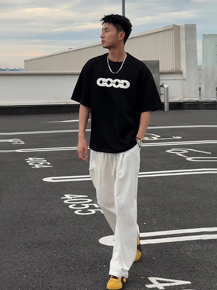 

Мужские льняные повседневные брюки с прямыми штанинами свободного покроя Qui Dry American Sport Sle Drapey Высококачественные широкие брюки для отдыха