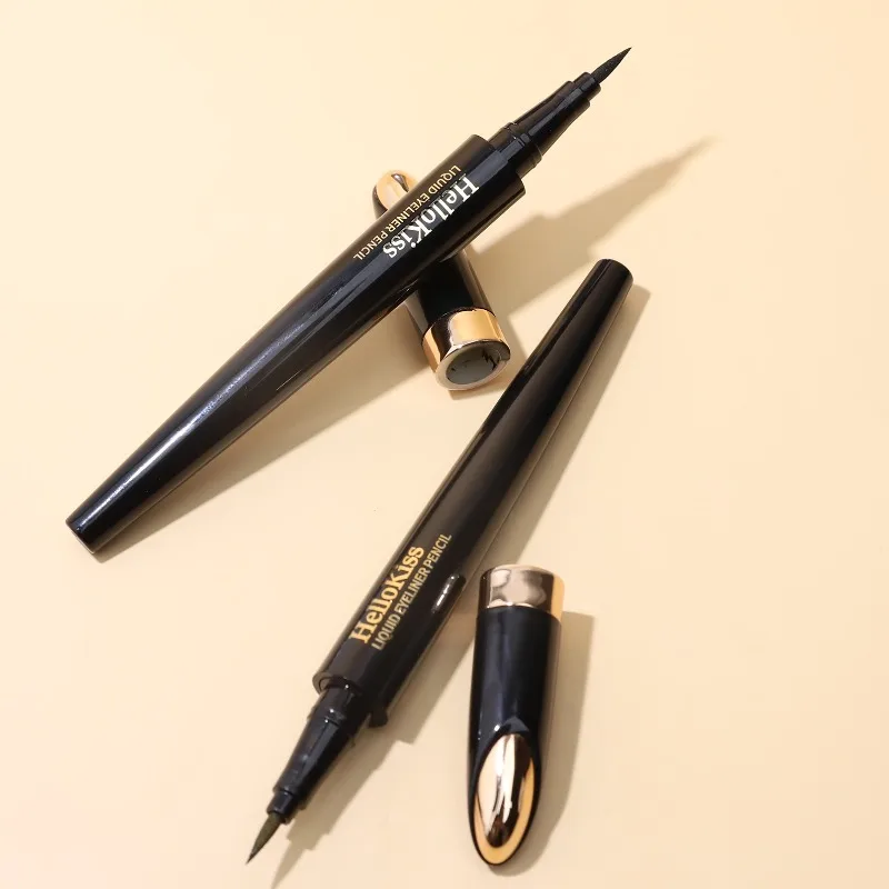 Hard-Tip Liquid Eyeliner - Highly Pigmented Black & Brown Waterproof Sweatproof Quick-Dry & Smudge-Proof For Defined Lines 1PCS