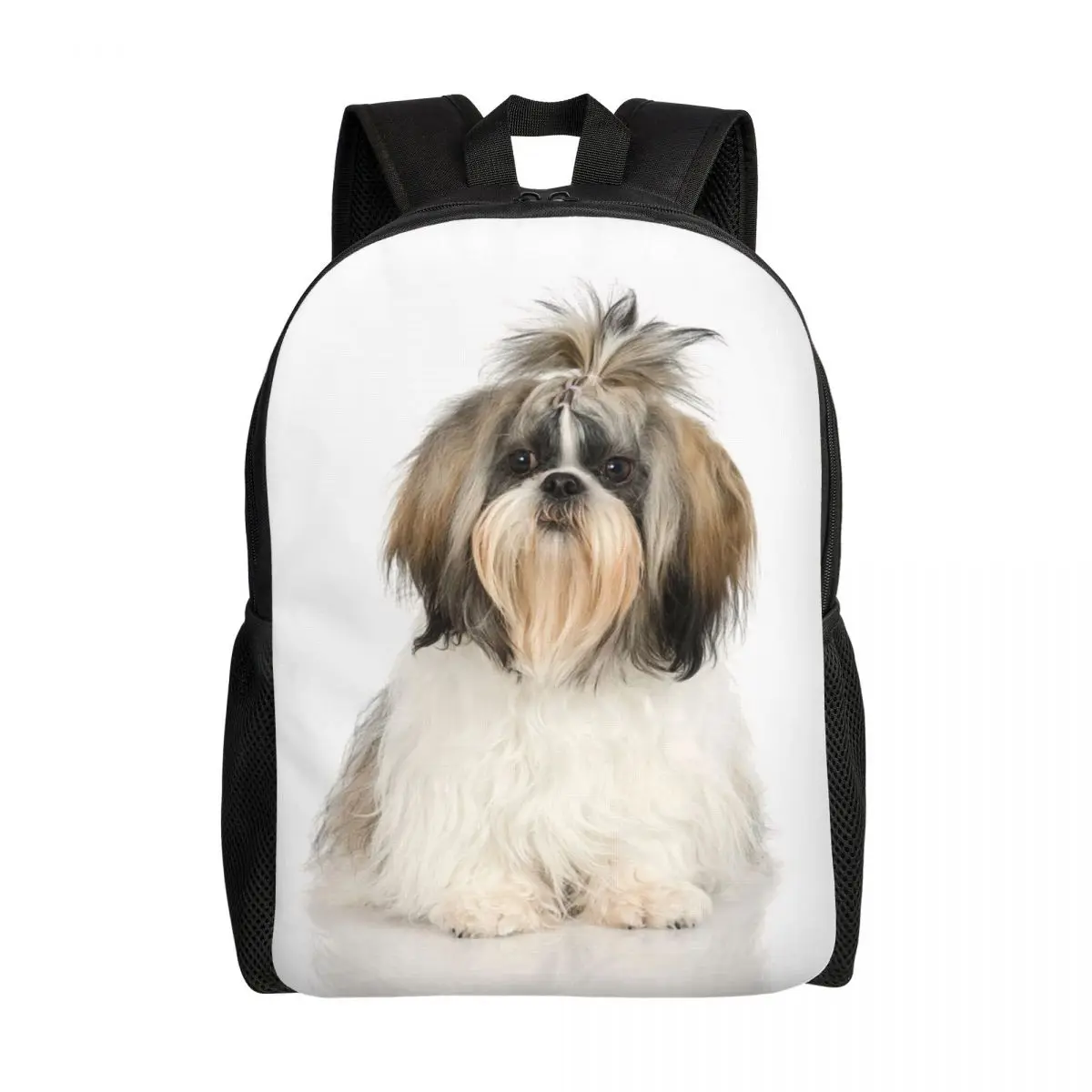 

Shih Tzu Dog Portrait Laptop Backpack Men Women Basic Bookbag for College School Students Animal Pet Bags