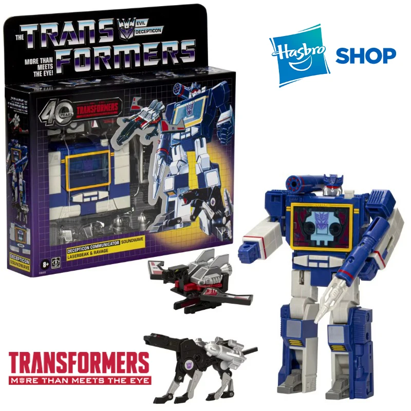 Точечные товары Hasbro Трансформеры Ретро 40-летие: G1 Soundwave, Laserbeak & Ravage Фигурки Аниме Подарок на день рождения