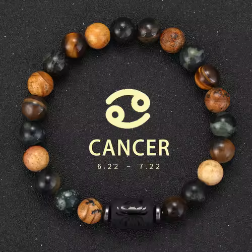 12 Zodiac Bracelets Natural Stone Cancer Virgo Leo Libra Bracelet Couples Friendship Gifts Bracelets jewelry pulsera hombre - Image 26