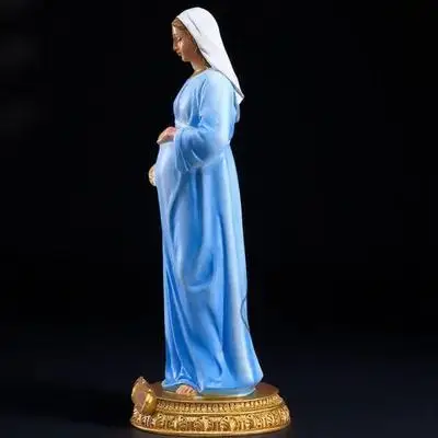 

1Pcs Classic Mary Decor Resin Statue for Church Home Desktop Catholicism Ornament Elegant Faith Symbol Mary Statue
