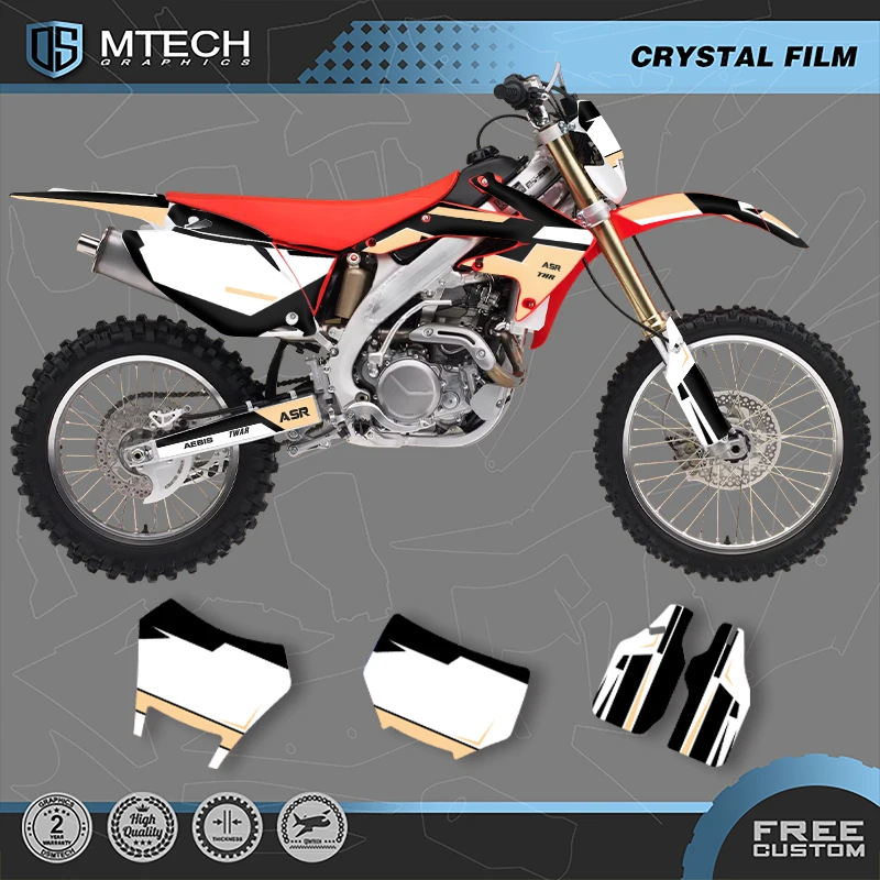 

DSMTECH Custom Motorcycle Graphics Background Decals Stickers Kits for HONDA CRF450X 2005 2006 2007 CRF 450X 2008-2018 013