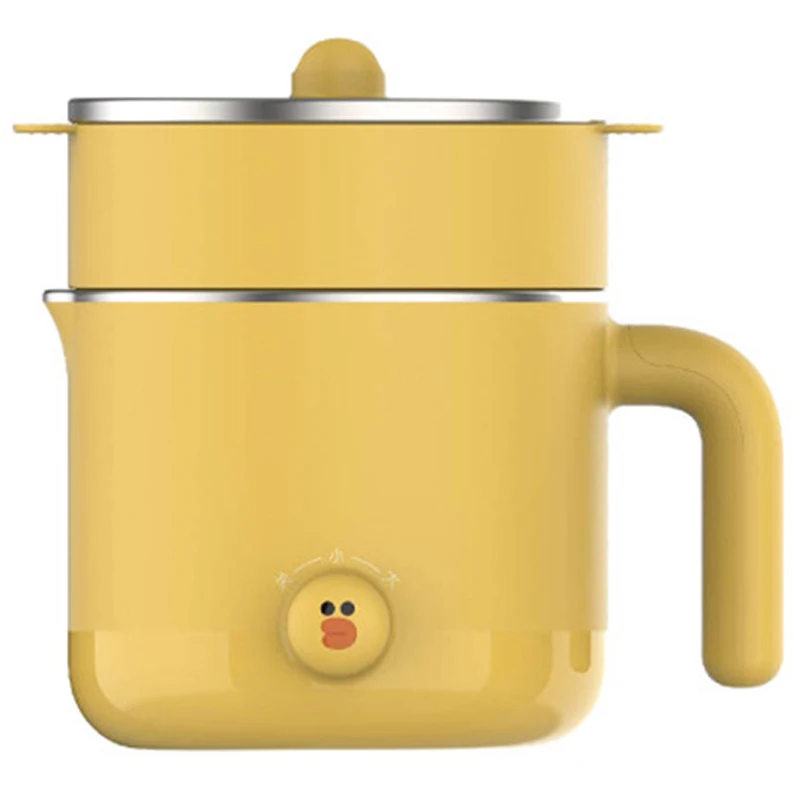 K12-D603 طباخ كهربائي متعدد الوظائف إناء/ قدر كهربائي صغير طالب الطبخ الكهربائي وعاء متكامل 1.2L 600 واط