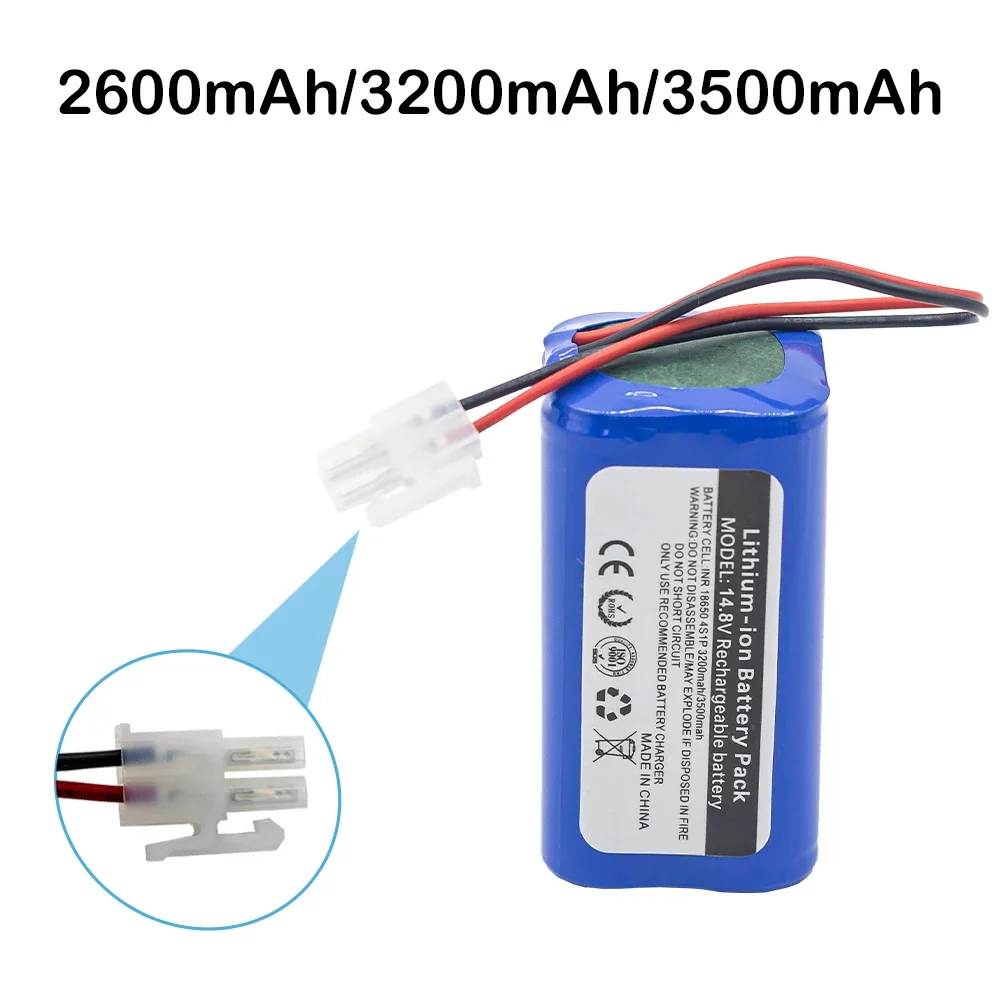 

M26-4S1P 14.4V Rechargeable Lithium Battery For ILIFE A4s A6 V7s Plus A9s W400 Robot Vacuum Cleaner INR18650 2600/3200/3500mah