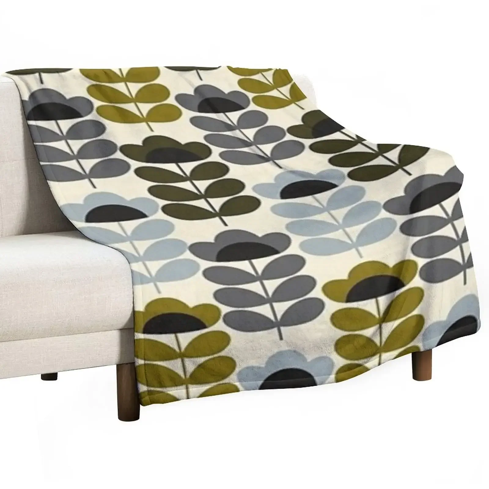 

orla kiely stem flowers patterns Throw Blanket Luxury St Large anime Plaid on the sofa Blankets