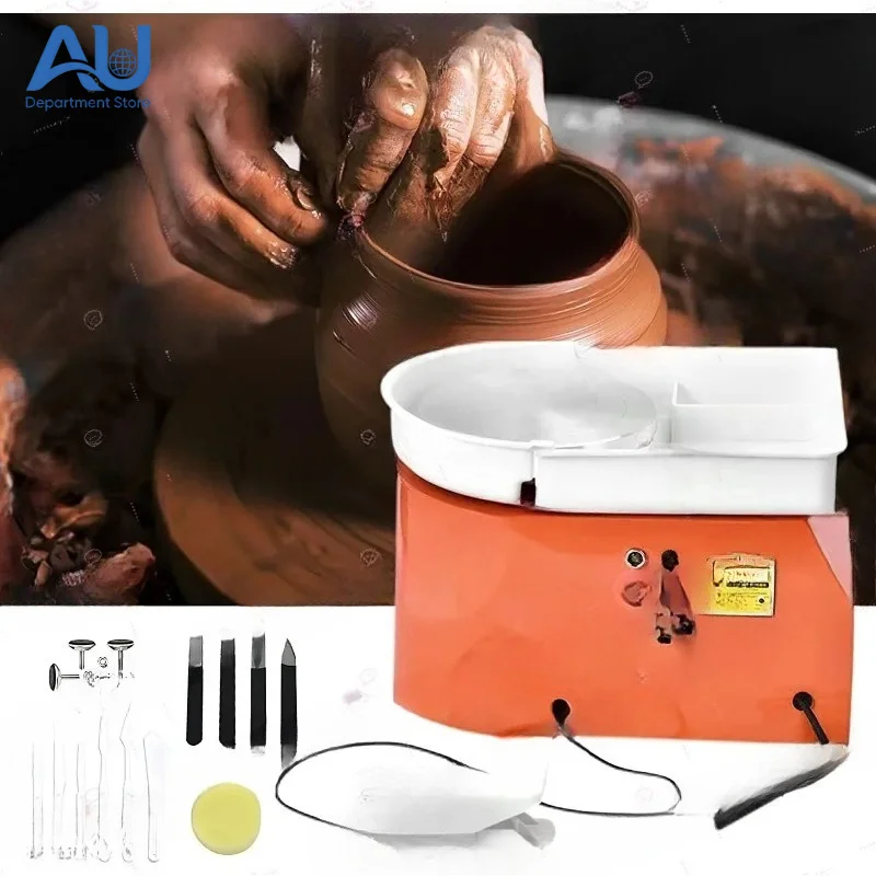 350W 25CM Electric Pottery Wheel Ceramic Machine Tools DIY Students Pottery Wheel for Ceramic Work Ceramics Clay