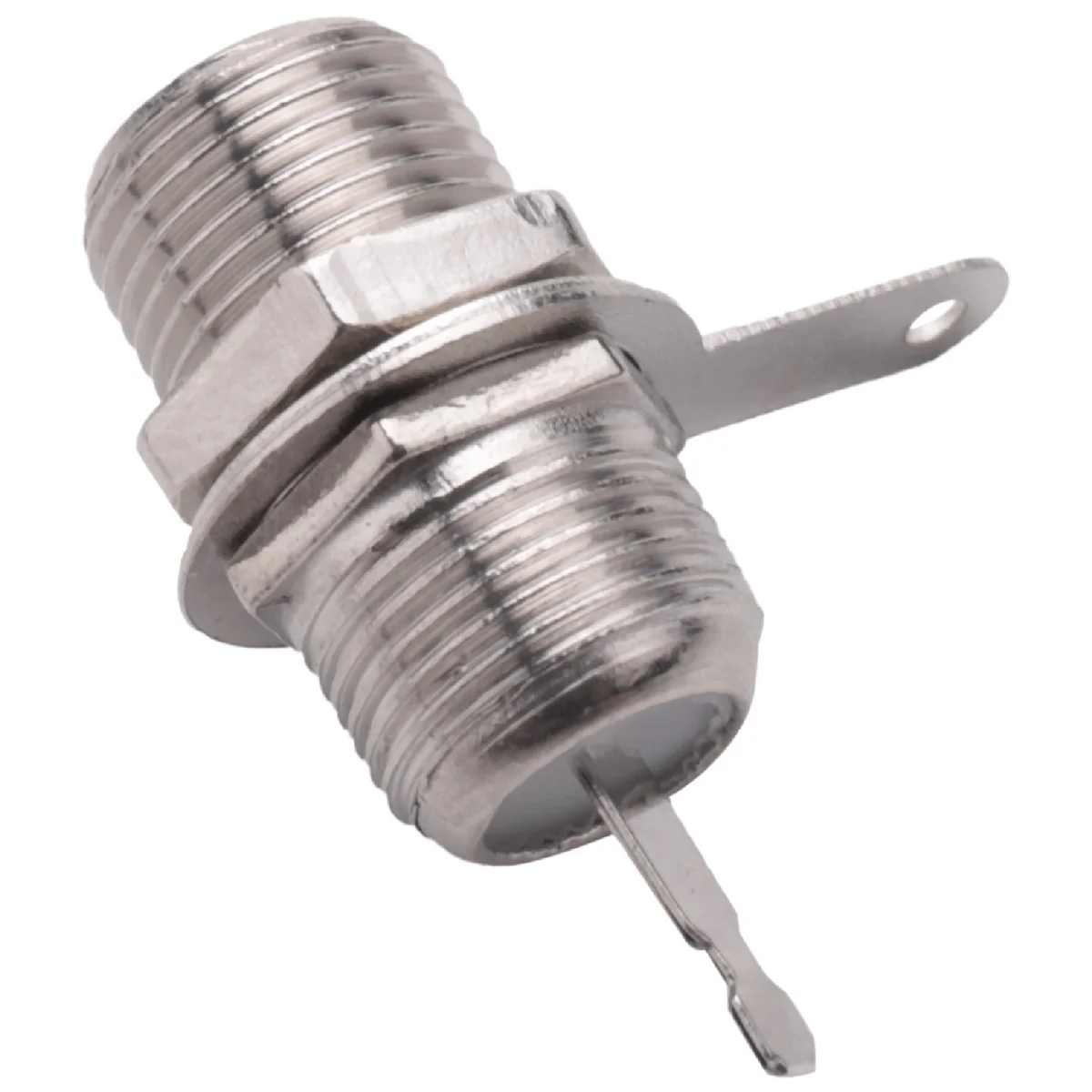 5 Pcs F Type Panel Mounted Socket Female Jack Solder Connector Adapter