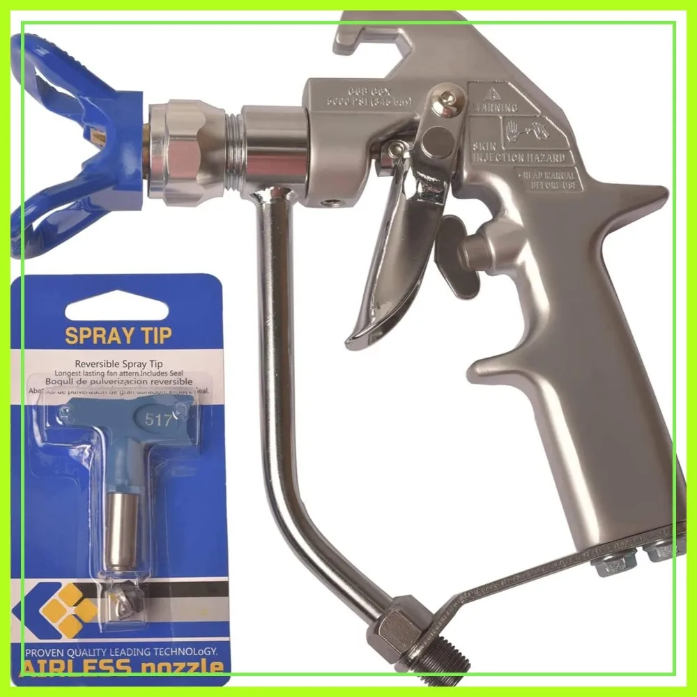 

5000PSI Airless Paint Spray Gun with Tip Guard & 517 Tip