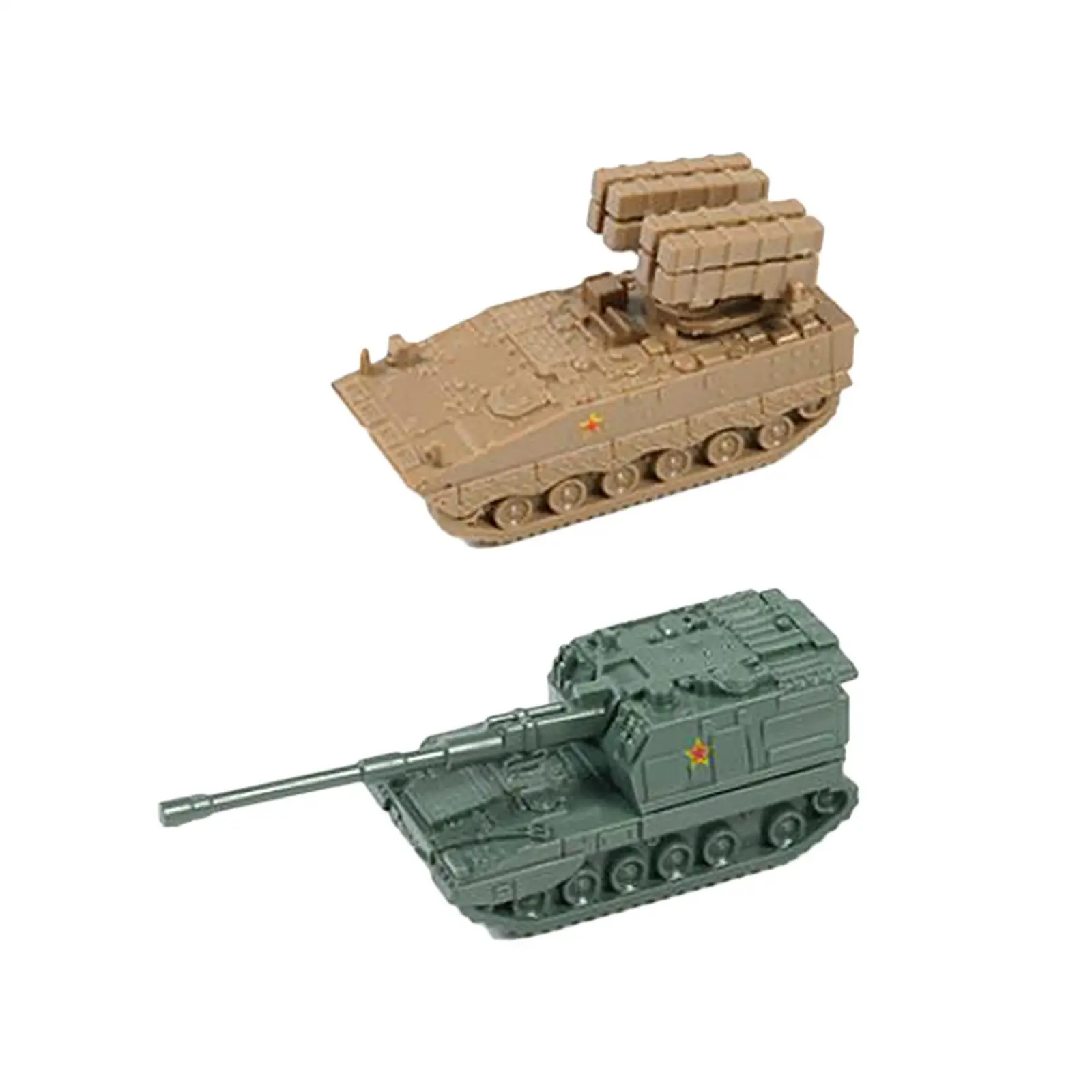 1/144 Tank Model Building Model DIY Assemble Miniature Armored Tank Toy for Tabletop Decor Education Toy Keepsake Gift Adults