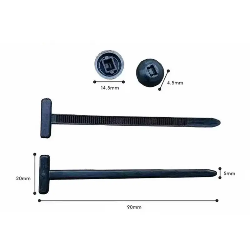 

texture100pcs Nylon Universal Cable Tie Buckle Pin Button Wire Straps Secure Fastening For Outdoor Lighting Setup