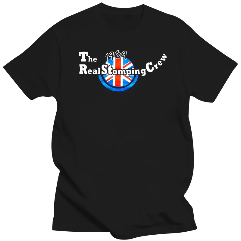 Hot Selling 100 % Cotton Summer 1969 Real Stomping Crew Union Jack T-Shirt Skinhead Punk S-3Xxl Hand Printed Hemd T Shirt