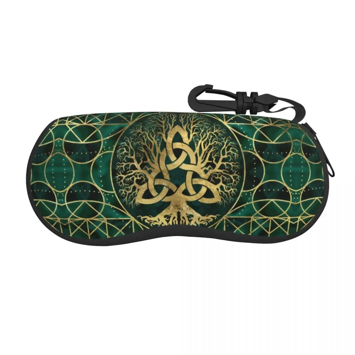 Tree Of Life With Triquetra Sunglasses Soft Case Neoprene Zipper Vikings Shell Eyeglass Case Custom Protective Box For Glasses