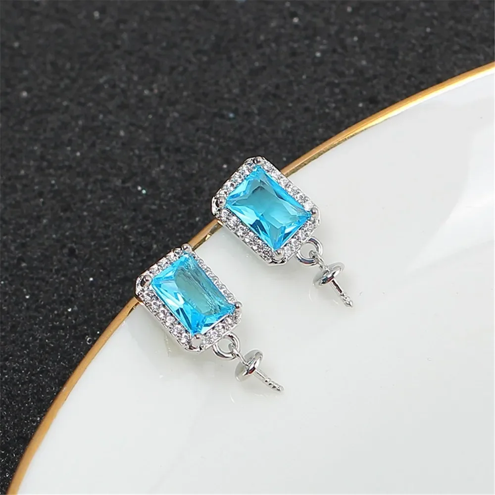 

Позолоченные серьги с жемчугом, принадлежности для изготовления ювелирных изделий своими руками, пустые основания для ушей для аксессуаров ручной работы, 1 пара без жемчуга