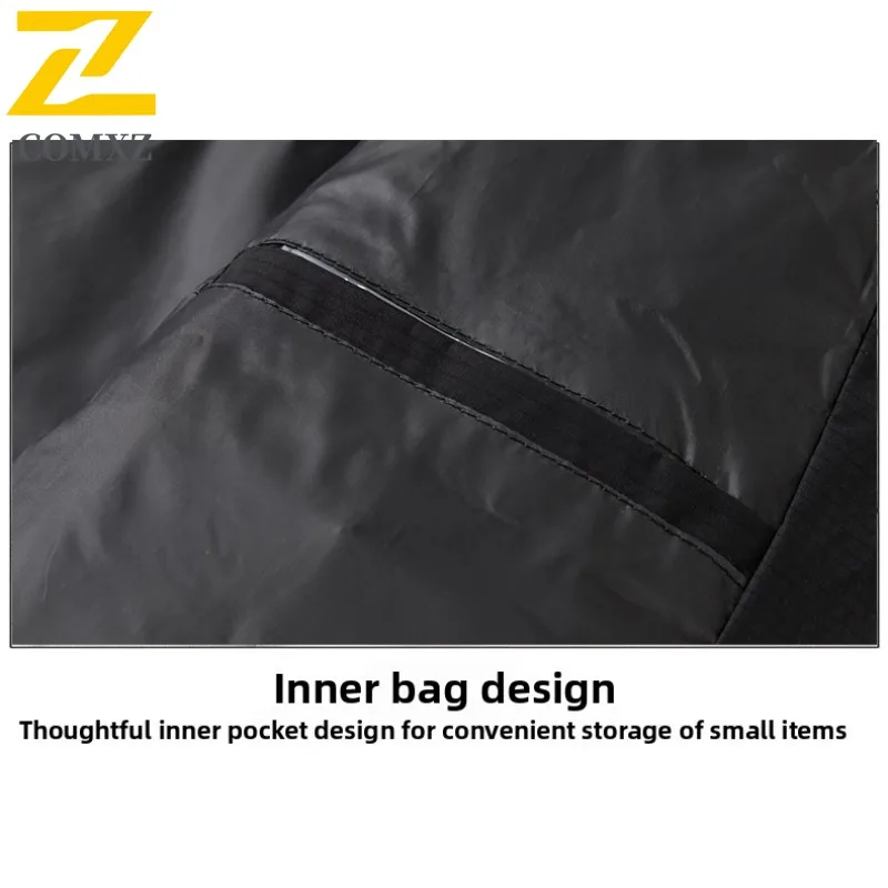 COMXZ Classic Male Parker Splicing Stand Collar Outdoor Hiking Windproof Coat Leisure Travel Cold Protection Winter Garment