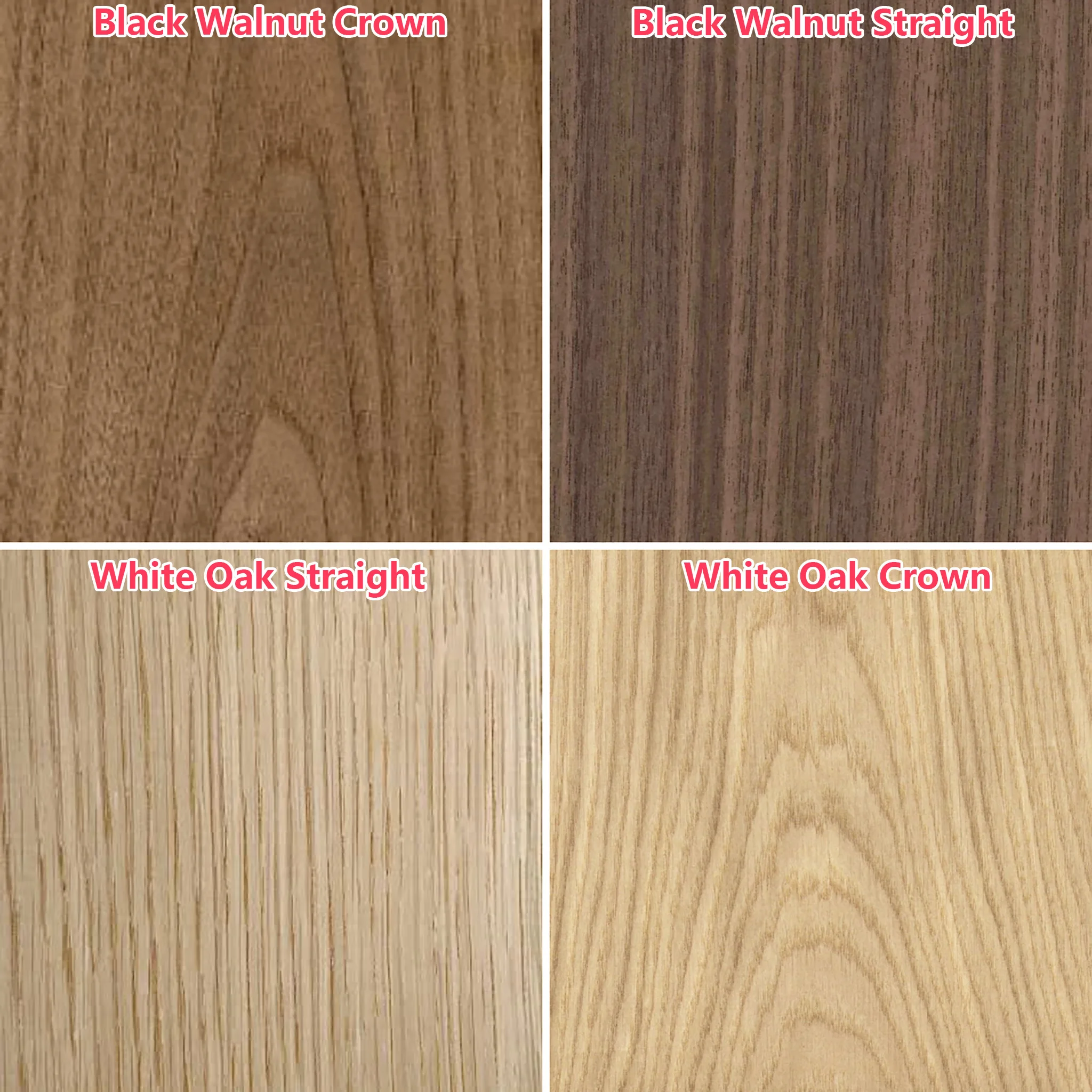 40+ Thick Cut Natural Wood Veneer (Walnut Oak Maple Cherry Sapele) for Furniture Guitar Inlay Marquetry Art DIY Cabinet Wall