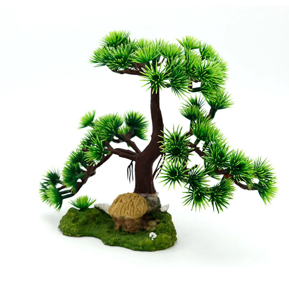 

Simulated Pine Bonsai Resin Aquarium Tree Decor Easy Clean Long Lasting Underwater Fish Tank Decoration Aquarium Pine