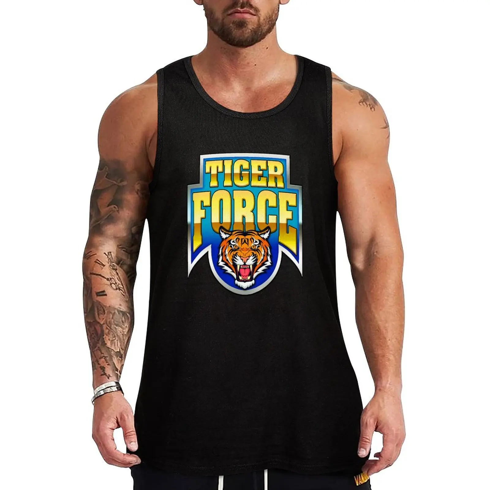Tiger Force Tank Top Simple Solid Tank Top Sleeveless Casual Daily Shirt
