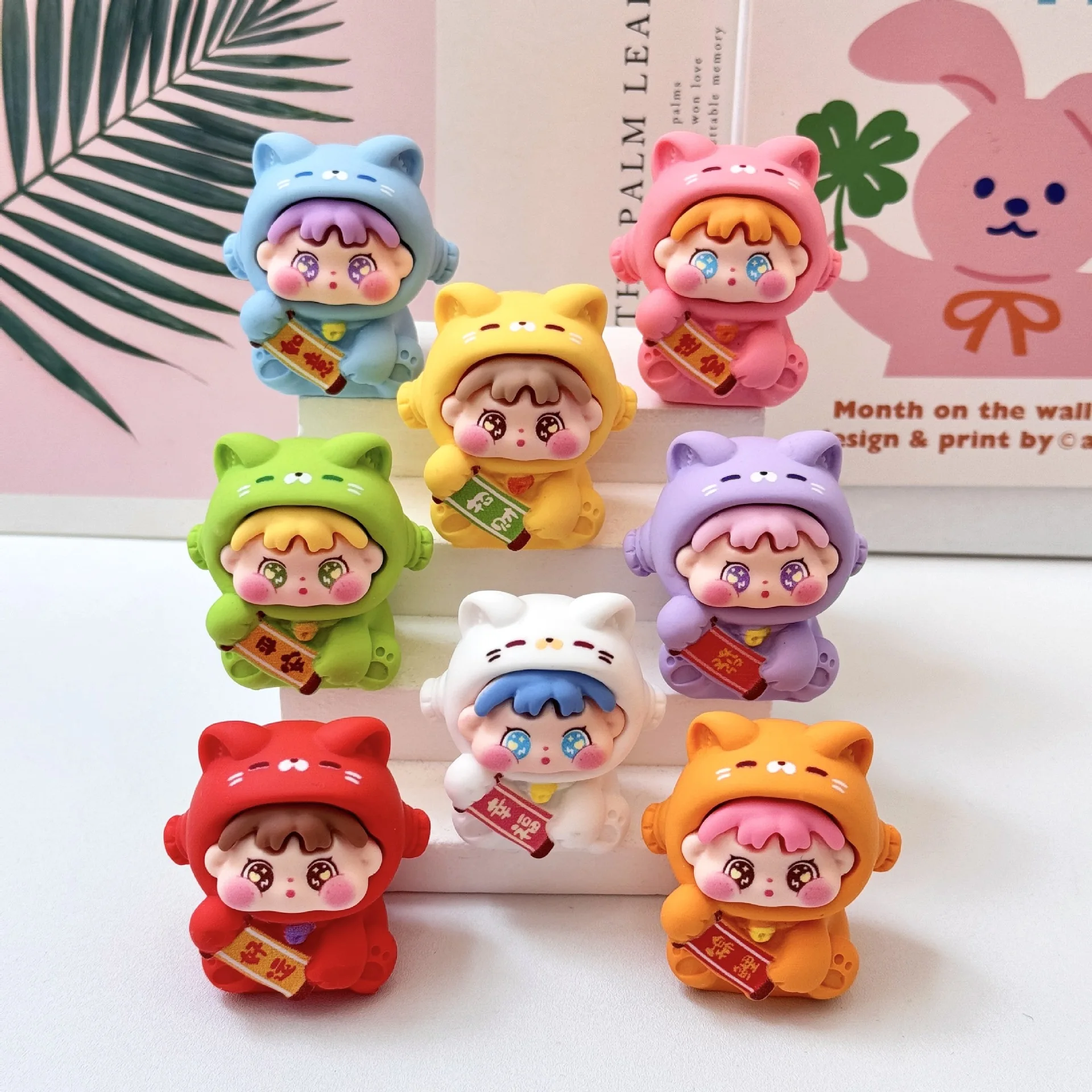 زينة ريسين ثلاثية الأبعاد الكرتونية على سطح المكتب لعبة هدية عيد ميلاد الأطفال