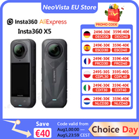 Insta360 X5 Action Camera 2025 New 8K 30fps Replaceable Lenses Triple AI Chip Superior Low Light 185 Mins Run Life Insta 360 X5