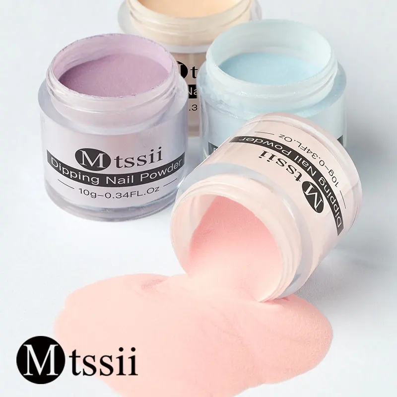 Mtssii 5/10g Dipping Nail Powder Gradient French Nails Nude Pink Glitter Powder Nature Dry Without Lamp Cure Nail Art Decoration