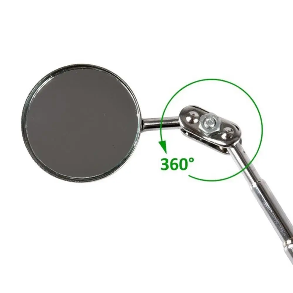 Inspection Mirror 360 Retractable Telescopic Inspection Detection lens Round Mirror Angle View Car Repair Inspection Mirror