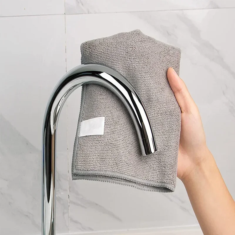 1Pc Kitchen Towel Car Wash Ultra-fine Fiber Light Gray Household Clean Cloth Absorbent Soft Stain-removing Home Clean Tools