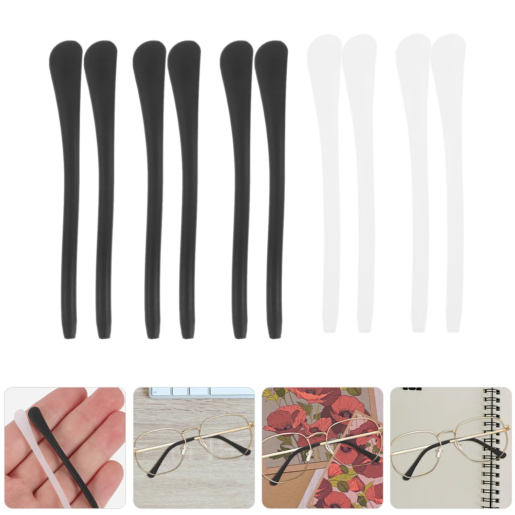 5 Pairs Glasses Temple Tips Eyeglass Ear Grips Accessories Anti-skid Hooks Arm Replacement Cushions