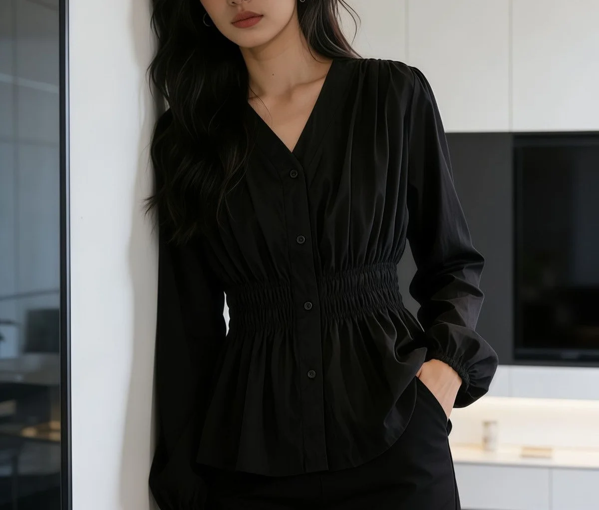 Plus Size Summer Shirt From Side