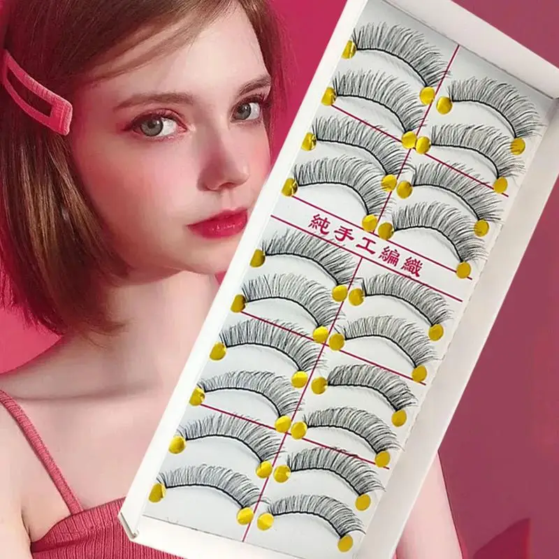 

10 пар 3D накладных ресниц, натуральные перекрестные ресницы, мягкие волосы, длинные накладные ресницы, наращивание ресниц, макияж глаз, многоразовые ресницы