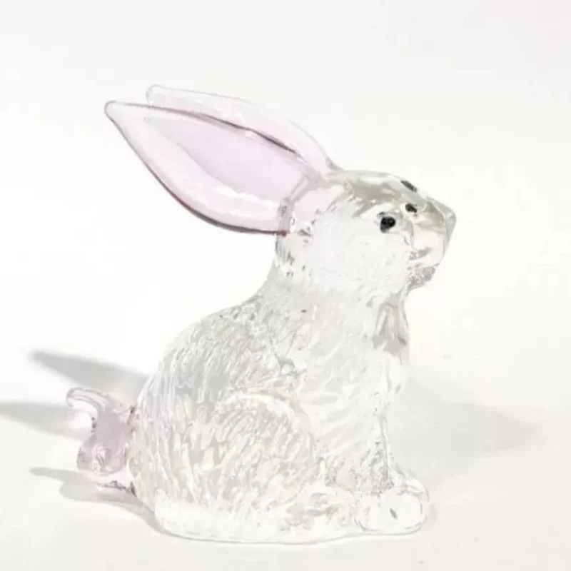 Creative exquisite mini cute color transparent crystal animal desktop ornament engraving