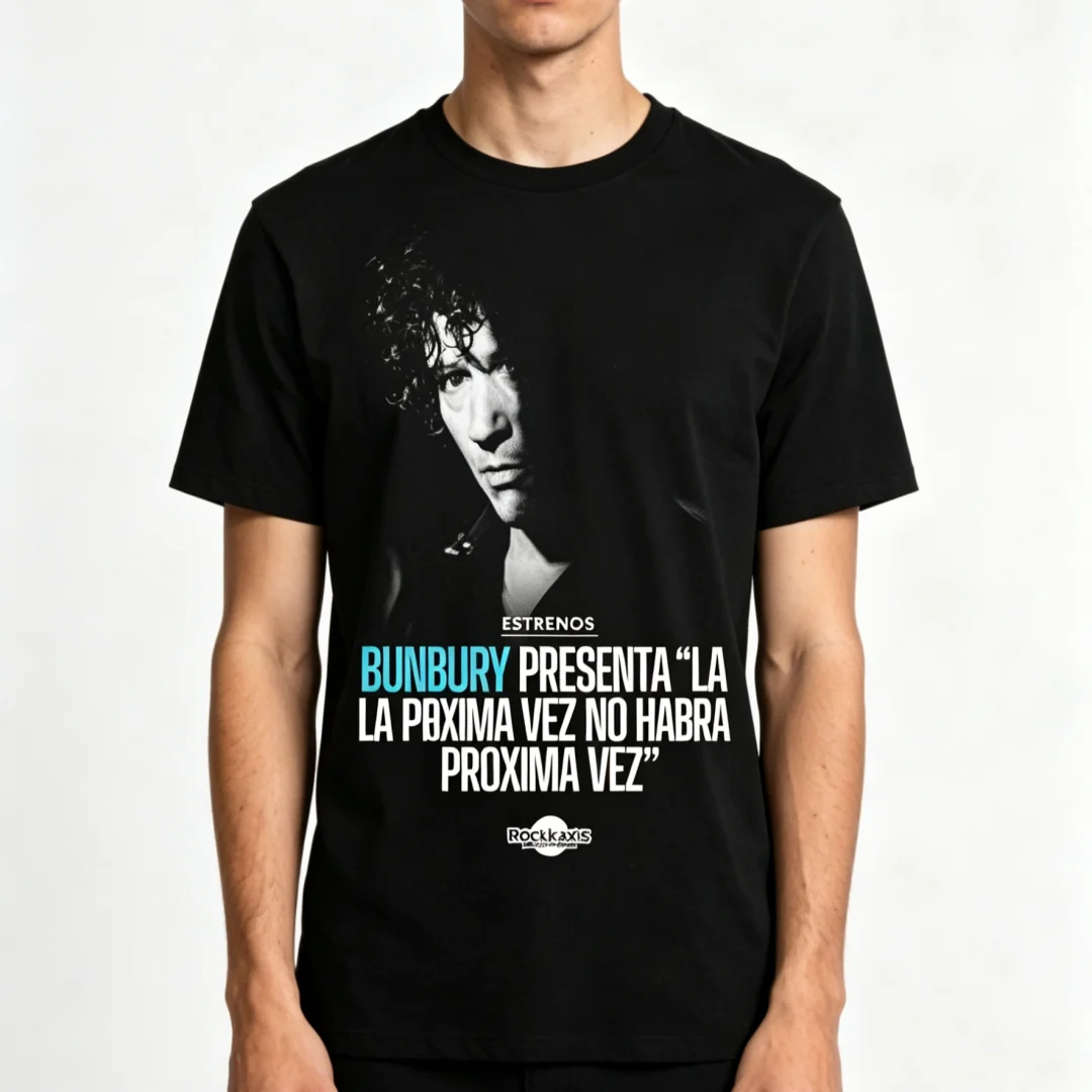 Camiseta de verano para hombre de 2026 con gráficos de Enrique Bunbury, 100% algodón, estilo Y2K, holgada y cómoda, unisex, de la colección De Un Siglo Anterior.