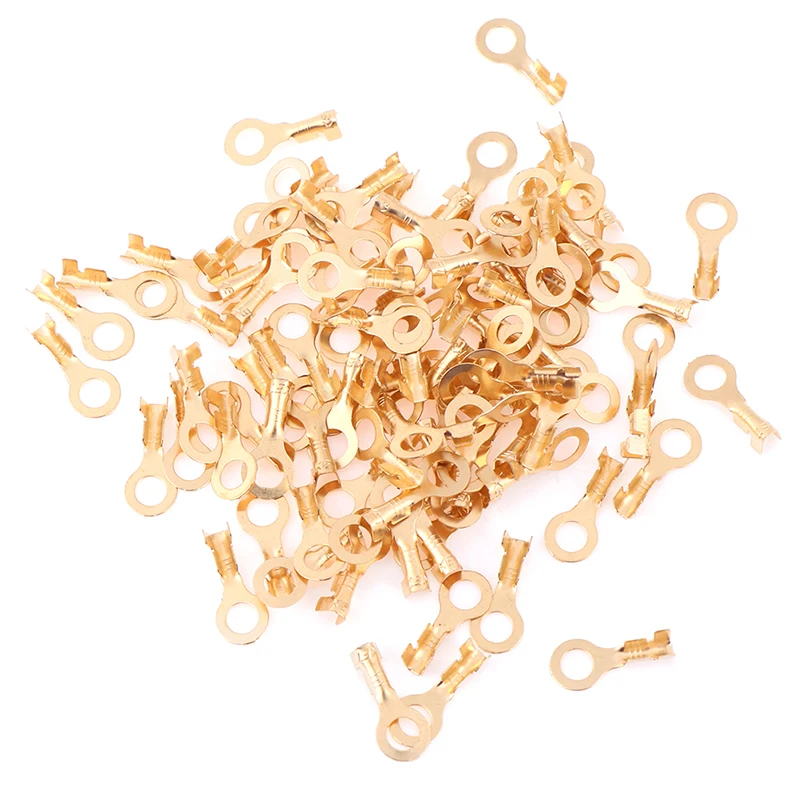 100 Stück 4,2 mm Gold Messing Rundklemme Netzteil Draht Contor