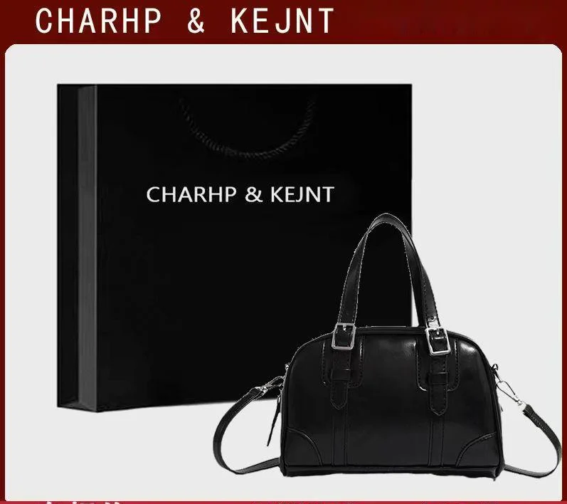CHARHP&KEJNT Borsa a mano coreana nera autunno/inverno, borsa a tracolla monospalla versatile_voghion.com
