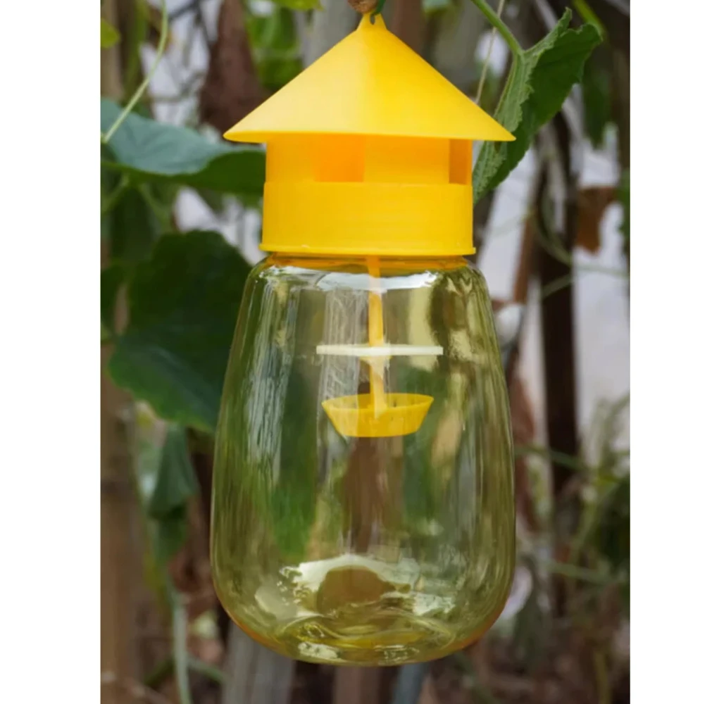 Fruit Fly Trap Killer Yellow Plastic Drosophila Trap Anti Fly Fruit Fly killer Catcher Orchard Insect Trap Pest Control Products