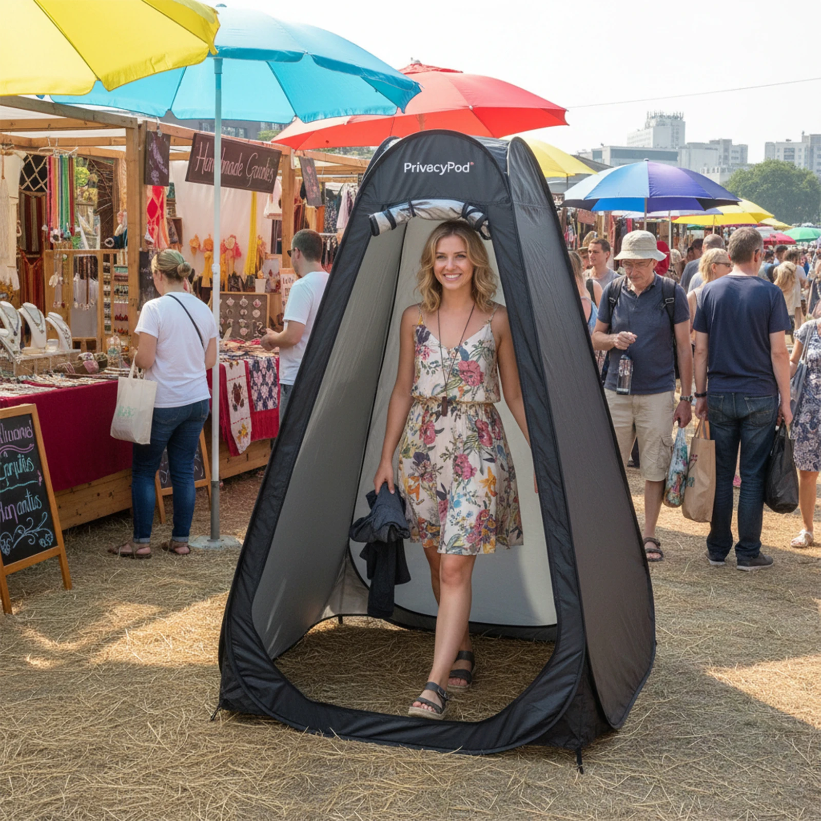Portable Pop-Up Privacy Tent Outdoor Shower Tent Foldable with Storage Bag Easy Setup for Beach Camping Ideal for Outdoor Use
