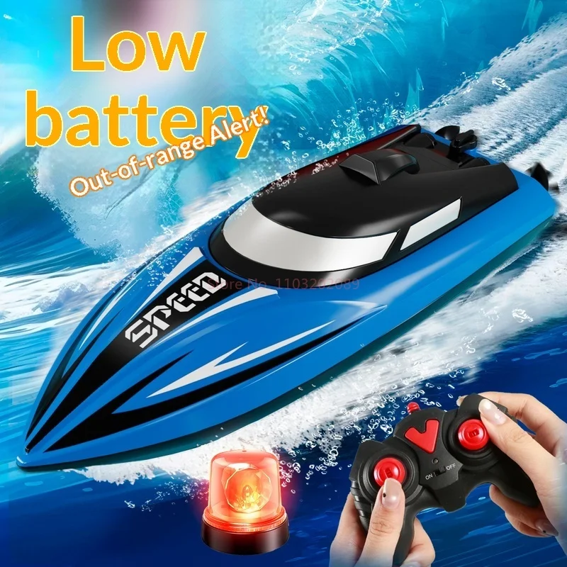 Barco com controle remoto de tamanho grande, carregamento de lancha com controle remoto, simulação de alta velocidade, brinquedo de água, modelo de barco, presente de aniversário