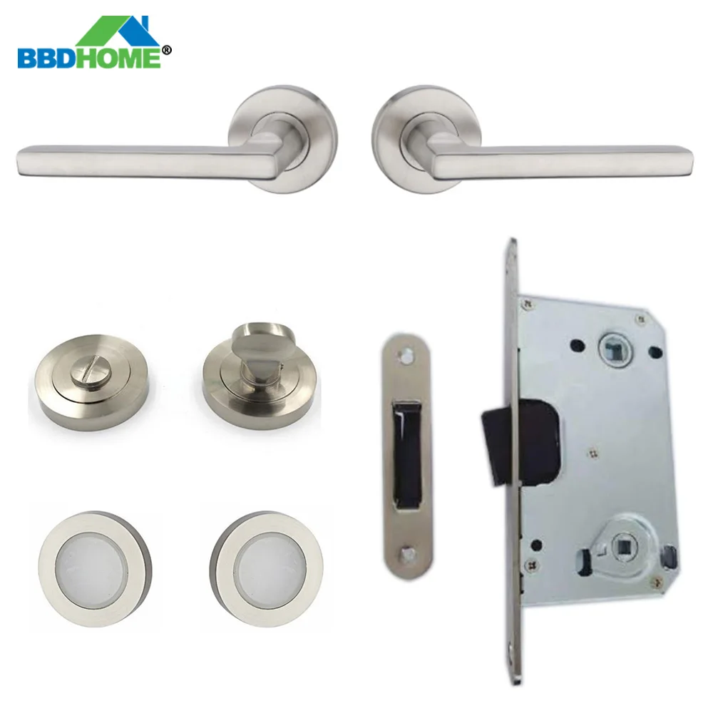 BBDHOME Door Handle 9050 Lock Body Magnet Mortise Set Bathroom Escutcheon Wooden WPC Door Stopper Flush Hinge Israel Market