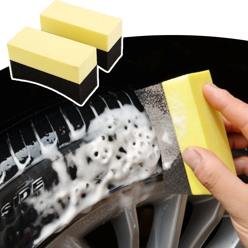 

Universal Car Tire Waxing Sponge Brush Auto Motorcycle Tyre Polishing Cleaning Sponge Wipe Tools Car Accessories