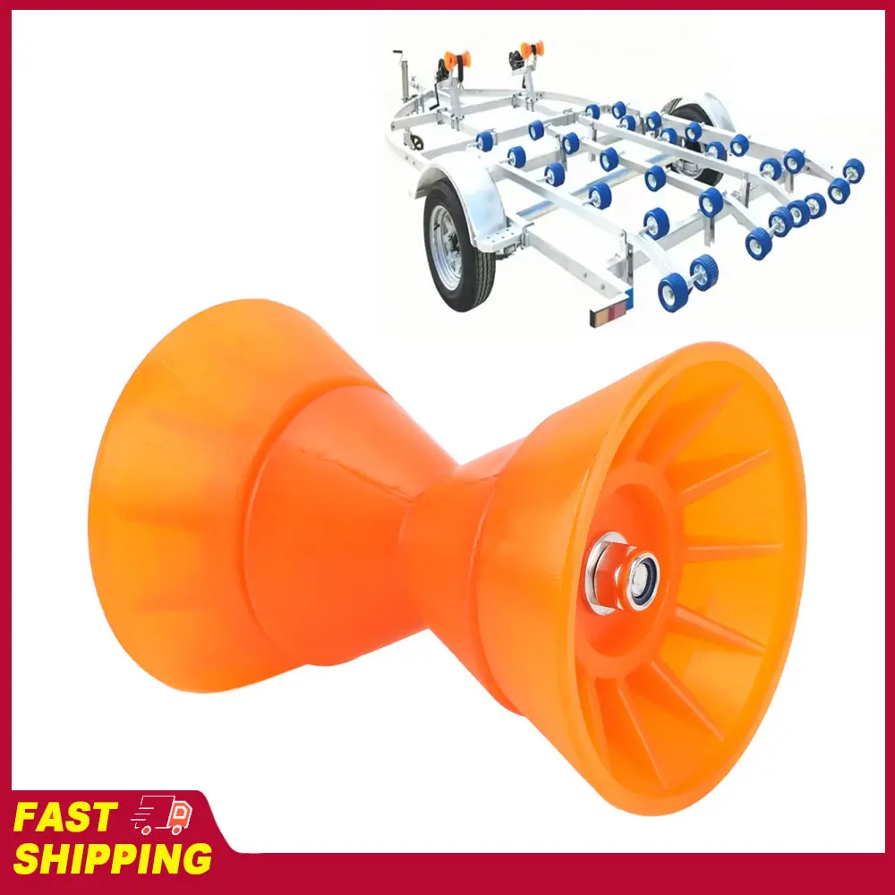 Boat Trailer Roller PU 1/2in Shaft 6.9in Length Shock Absorption Cushioning Bow Roller Stop for Yacht Marine Boat Trailer Roller