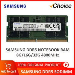 Samsung-Notebook Memory Stick para computador portátil, RAM DDR5, 8GB, 16GB, 32GB, 4800MHz, SO DIMM, 262pin, Dell, Lenovo, Asus, HP, original